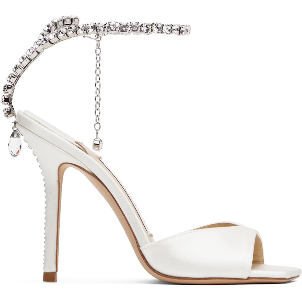 JIMMY CHOO
White Saeda 100 Heeled Sandals